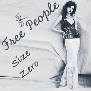 Free People Festival Battenburg Lace Skirt Sz 0